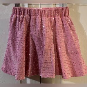 Lola + The Boys Girls Pink Sparkle Rhinestone Skort Size 4
